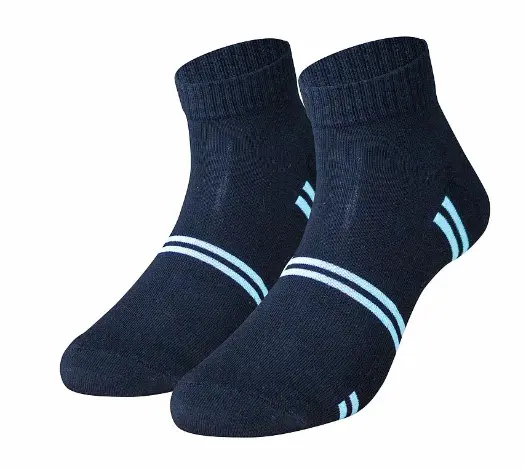 Star Seller Ankle Black- Blue Stripe
